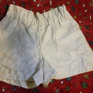 Express Women's Shimmering Cream High Waist Shorts